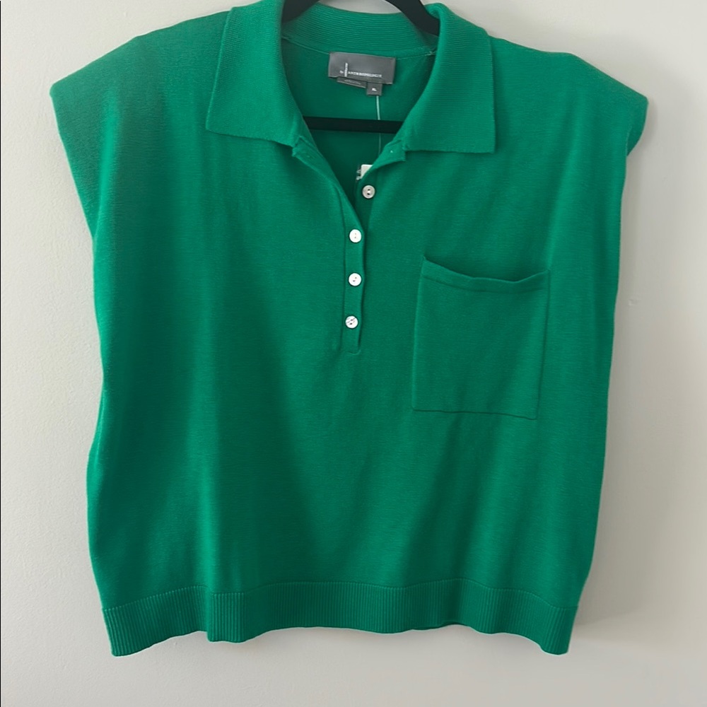 Anthropologie Green Sweater Vest